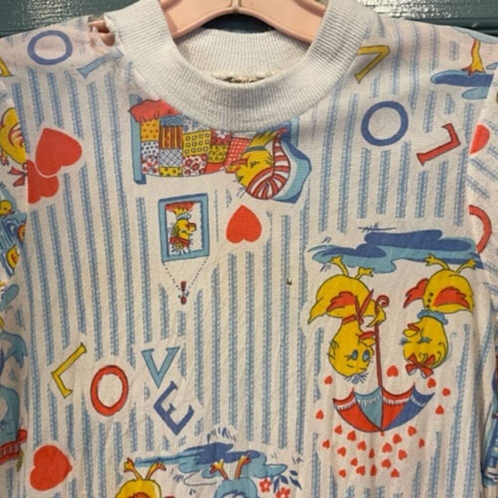 60s nightie, era of love and flower children, adorable, S,